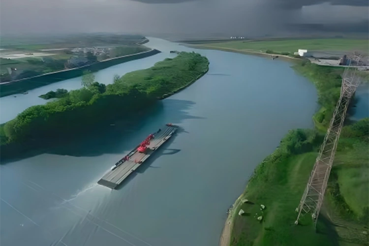 Snel opgestelde brug